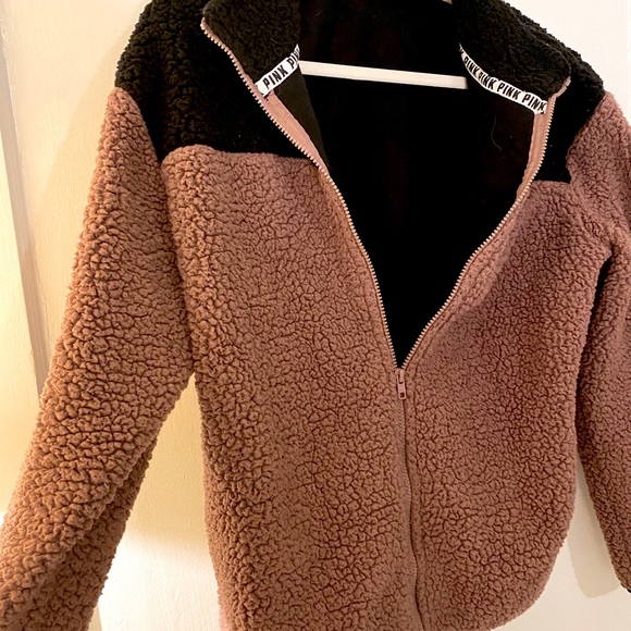 pink brand fuzzy jacket